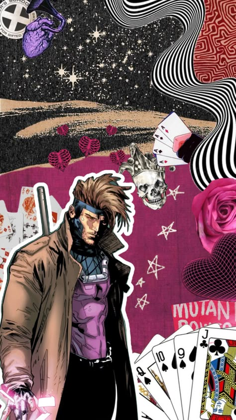 Gambit Wallpaper Iphone, Remy Lebeau Aesthetic, Gambit Wallpaper, Ragin Cajun, Xman Marvel, Gambit Marvel, Remy Lebeau, Comic Characters, Superhero Wallpaper