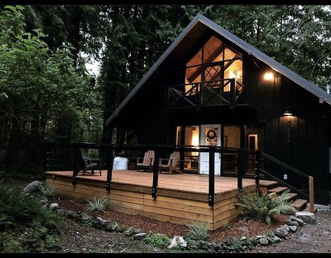 Log Cabin Exterior, Black Cabin, Cabin Renovation, Elijah Mikaelson, Wooden House Design, Cabin Inspiration, Cabin Exterior, Dream Cottage, A Frame House