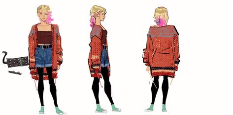 Twitter Gwen Stacy Reference, Gwen Concept Art, Gwen Stacy Comic, Comic Tutorial, Character Model Sheet, The Drums, Spider Art, Marvel Fan Art, Disney Concept Art