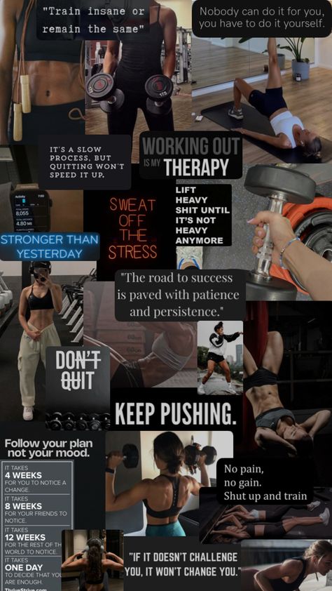 Morning Workout Aesthetic, Workout Collage, Morrigan Aesthetic, Gym Motivation Pictures, Create Pin, Healthy Habits Motivation, Change Your Attitude, Fitness Vision Board, Winter Arc