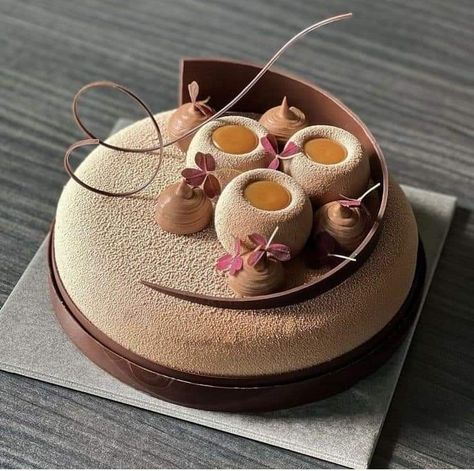 Chocolate And Caramel Cake, French Pastries Art, Pastries Buffet, Mousse Cake Decoration, Brownie Mix Recipes, Fine Dining Desserts, Chocolate Meringue, Chocolate Garnishes, Chocolate And Caramel