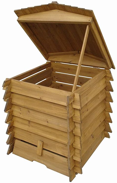 Easipet Wooden Compost Bin 328L in BeeHive Style 337: Amazon.co.uk: Kitchen & Home Recycle Garden, Compost Maker, Wooden Compost Bin, Outdoor Compost Bin, Practical Garden, Large Plant Pots, Recycled Garden, Garden Compost, Kitchen Waste