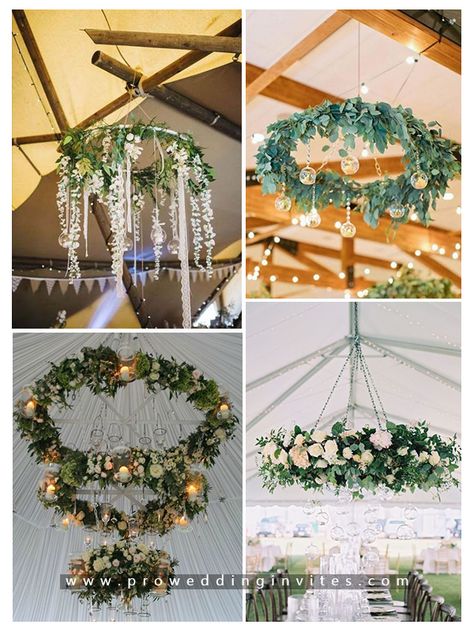 Diy Wedding Hangers, Diy Wedding Guest Book, Hanging Wedding Decorations, Wedding Ceiling, Pavilion Wedding, Wedding Decorations On A Budget, Wedding Chandelier, Diy Dollhouse Furniture Easy, Diy Chandelier