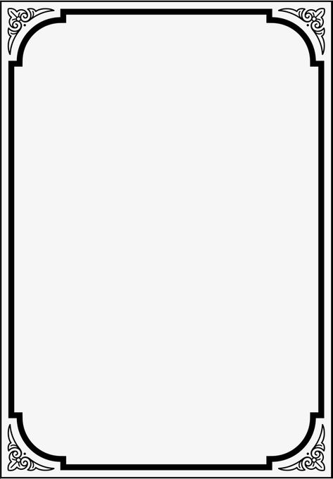 Black Frame Png, Page Borders Free, Frame Black And White, Black Clipart, Black And White Border, White Page, Clip Art Frames Borders, Black Page, Frame Border Design