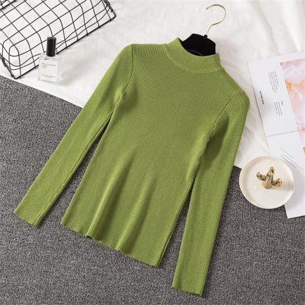 Casual Long Sleeve Jumper Female Slim Pure Sweater Tops4 #casualoutfits #casualdress #dailycasual #weekendcasual #dailywear #officewear #casualstyle #casualfashion Fit Woman, Turtleneck Sweaters, Winter Knit Sweater, Matching Sweaters, Ladies Turtleneck Sweaters, Butterfly Sleeve, School Style, Bottoming Shirt, Women Sweater