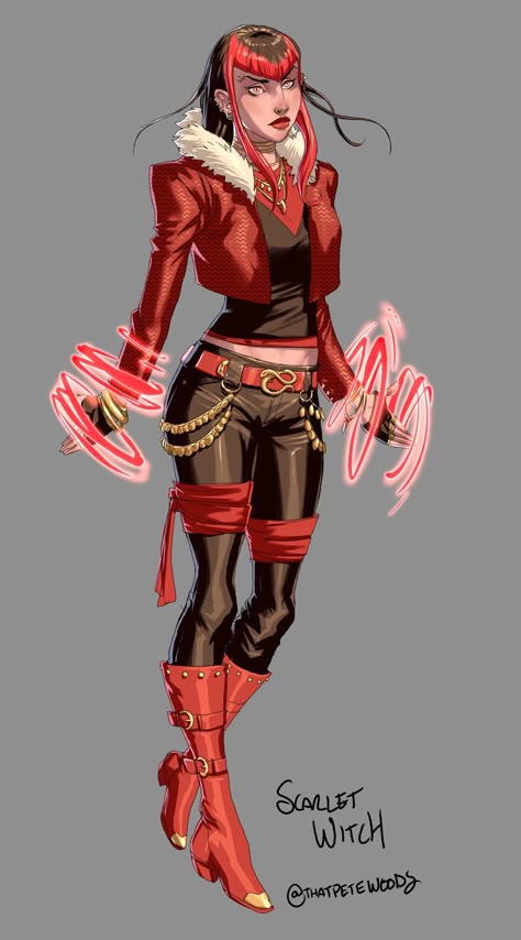 Scarlet Witch Costume, Marvel Heroines, Superhero Fashion, Marvel Characters Art, Scarlet Witch Marvel, Marvel Images, Fun To Draw, Marvel Fan Art, Scarlett Witch