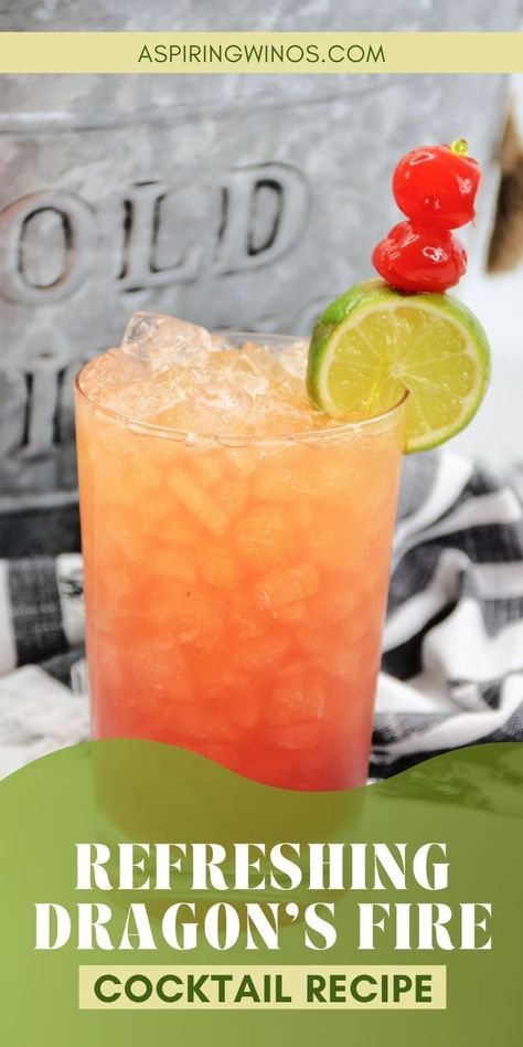 Refreshing Dragon's Fire Cocktail | Fireball Liquor Cocktail | Dragon's Cocktail | Dragon's Fire Cocktail Recipe | Cocktail Recipe | Bourbon and Rum Cocktails #RefreshingDragonsFireCocktail #FireballLiquorCocktail #DragonsCocktail #FireCocktailRecipe #BourbonRumCocktails Once Upon A Time Cocktails, Fire Cocktail Drink Recipes, Dragon Cocktail, Manly Cocktails, Fireball Drinks, Dnd Party, Cocktail Inspiration, New Years Cocktails, Punch Cocktails