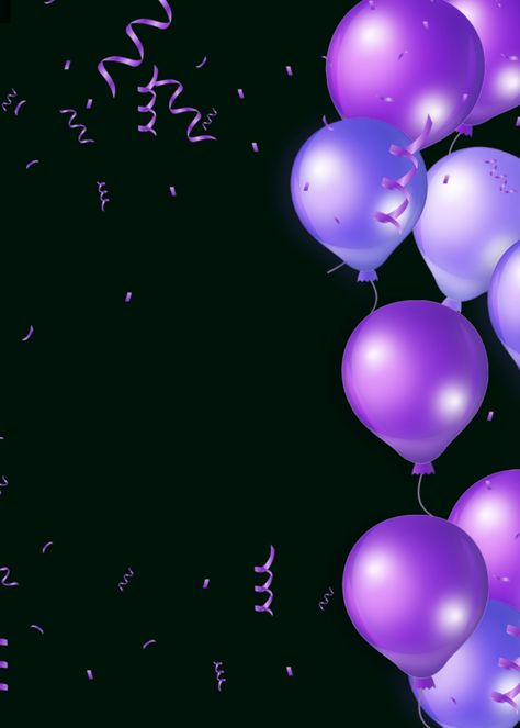 Purple Background Images, Background Psd, Celebration Balloons, Balloon Background, Purple Balloons, Balloon Gift, Gold Balloons, Purple Background, White Clouds