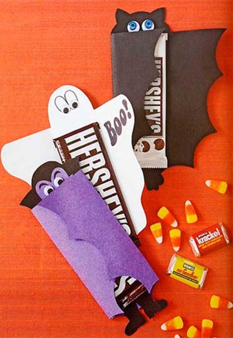 Halloween Craft Templates, Candy Bar Covers, Halloween Candy Crafts, Halloween Candy Bar, Dulceros Halloween, Scary Halloween Decorations Diy, Halloween Tricks, Dulces Halloween, Halloween Craft Projects