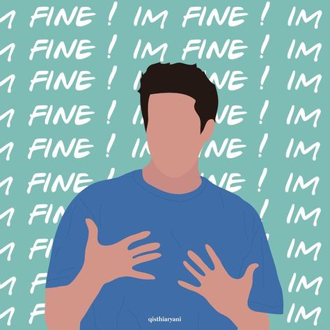 friends tv show ross geller im fine Ross Im Fine, Ross Friends, I Am Fine, Im Fine, Friends Poster, Ross Geller, Friends Diy, Friends Series, Friends Wallpaper