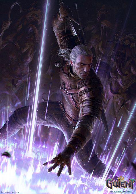 Geralt: Yrden Art - Gwent: The Witcher Card Game Art Gallery Witcher Wallpaper, The Witcher Wild Hunt, The Witcher Game, The Witcher Geralt, Witcher Art, Witcher 3 Wild Hunt, Roleplay Characters, Geralt Of Rivia, Wild Hunt