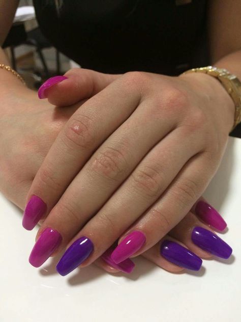 Coffin Spring Nails, Rave Nails, Different Shades Of Purple, Cute Nail Colors, Medium Nails, Purple Acrylic Nails, Colorful Nail Designs, Nails 2024, Fancy Nails