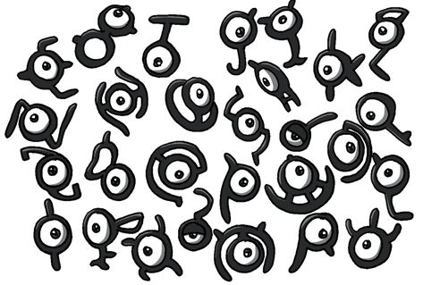 Unown Alphabet, Alphabet, Pokemon, Pokémon