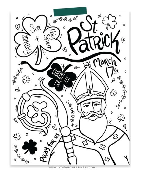 St Patrick Bible Lesson For Kids, St Patricks Day Christian Activities, Saint Patrick Coloring Page, St Patrick’s Day Church Craft, Catholic St Patricks Day Crafts, St Patrick Catholic, St Patrick Coloring Pages, St Patrick Coloring Sheet Free Printable, Free St Patrick's Day Printables