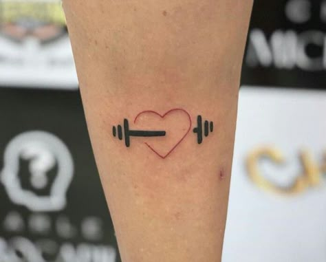 Barbell Tattoo, Gym Tattoo, Matching Bff Tattoos, Hunter Tattoo, Fitness Tattoo, Cool Wrist Tattoos, Sharpie Tattoos, Bff Tattoos, Fitness Tattoos