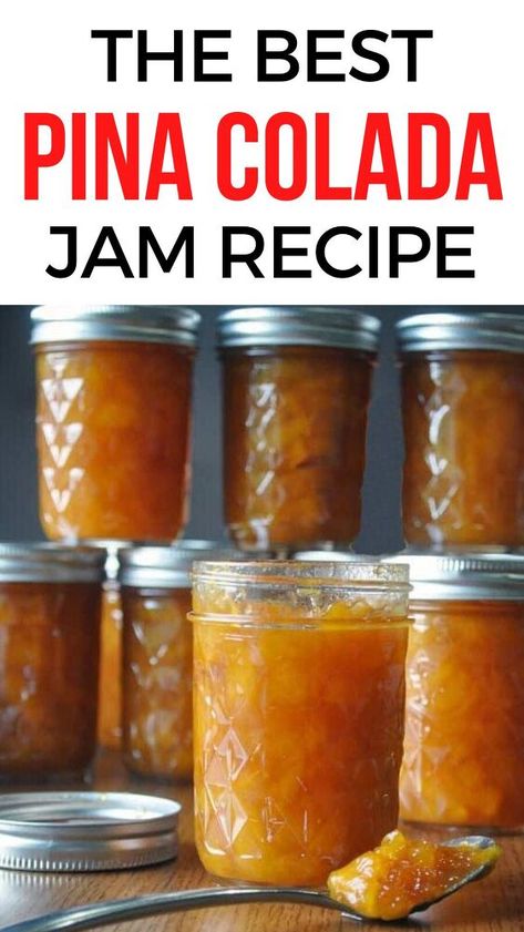 If you love pina colada check out this jam recipe with zucchini. This easy jam recipe is perfect for your english muffins breakfast toast. #foodtalkdaily Pina Colada Jam Recipe, English Muffins Breakfast, Zucchini Jam, Recipe With Zucchini, Easy Jam Recipe, Easy Jam, Muffins Breakfast, Pineapple Jam, Creamy Coleslaw