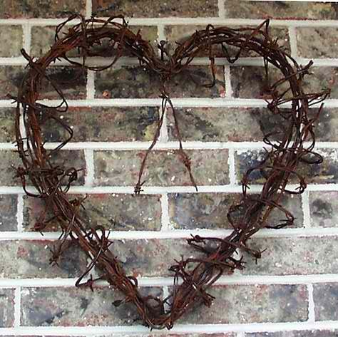 Cute! Barbed Wire Decor, Barb Wire Crafts, Barbed Wire Wreath, Diy Rustic Home Decor, Ideas Terraza, Barbed Wire Art, Art Fil, Diy Rustic Home, Horseshoe Crafts