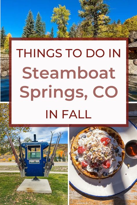 Steamboat Springs are one of the best places to see fall colors in Colorado! Plus, there are so many fun things to do in Steamboat Springs! From hiking to hot springs to amazing restaurants, Steamboat Springs is a perfect getaway! This is your guide to Steamboat Springs in Colorado. Colorado Travel Guide, Steamboat Springs Colorado, Colorado Fall, Visit Colorado, Spring Hiking, Usa Travel Guide, Us Travel Destinations, Steamboat Springs, Colorado Travel