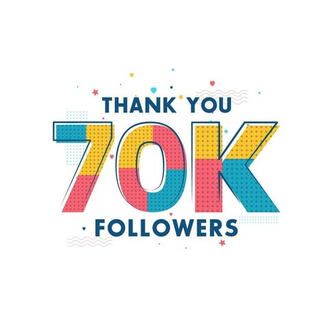 Thank you 70k Followers celebration Greeting card for 70000 social followers 10k Subscribers, Affirmation Board, Seo For Beginners, History Facts Interesting, Blur Background In Photoshop, Black And White Art Drawing, Create Ads, 10k Followers, Youtube Subscribers