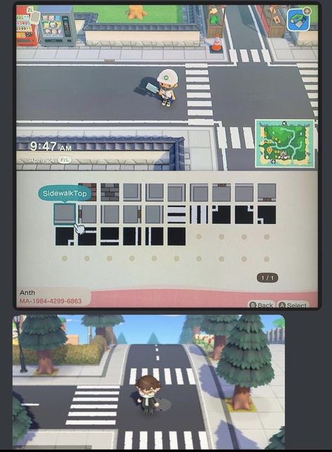 Street Acnh Code, Acnh City Street Code, Animal Crossing Street Path, Acnh Path, Acnh Inspiration, Code Design, Animals Crossing, Animal Crossing Funny, Acnh Design