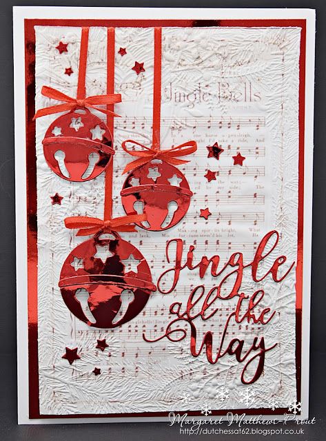 Christmas Bell Cards, Jingle Bell Cards, Bells Are Ringing Stampin Up Cards, Christmas Cards With Bells, Funny Family Christmas Cards, Handcrafted Christmas Cards, Music Cards, Xmas Bells, Beautiful Baubles