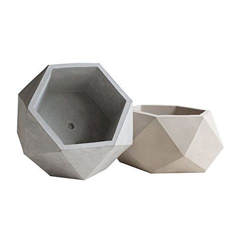 Mid-Century Planters on Amazon Prime | POPSUGAR Home Gift For Architect, Mid Century Planter, Geometric Planter, Cement Pots, Cement Planters, Glass Planter, Modern Planters, Self Watering Planter, Concrete Planters