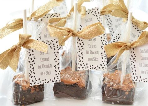 Elevate Homemade Fudge Into Wow-Worthy Gifts | Sea Salt Caramel Fudge Fudge Christmas Gift Packaging, Sea Salt Caramel Fudge, Hot Chocolate On A Stick, Brownie Packaging, Bake Sale Packaging, Salted Caramel Hot Chocolate, Hot Chocolate Fudge, Walnut Fudge, Chocolate Pairings