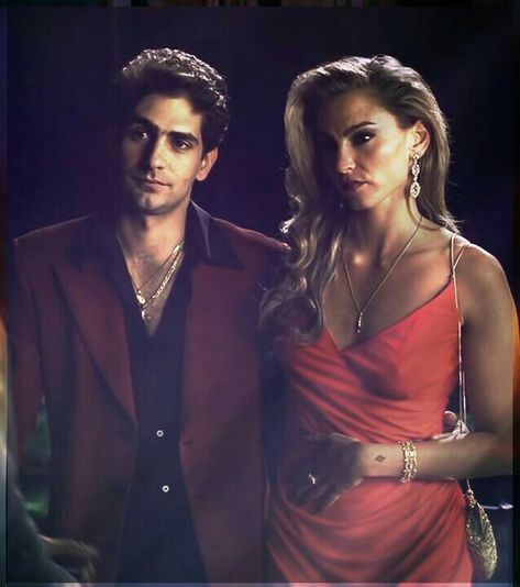 " Christopher Moltisanti and Adriana la Cerva " Sopranos Couple Costume, Sopranos Outfits, Christopher Sopranos, Adriana La Cerva, Christopher Moltisanti, Italian Glam, Halloween 23, Tony Soprano, American Princess