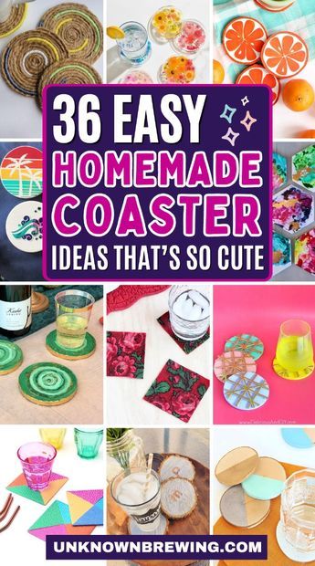 These DIY coasters are both functional and stylish, perfect for any home. Wooden Coaster Ideas Paint, Coaster Crafts For Kids, Coaster Set Ideas, Painted Coaster Ideas, Diy Coasters Easy, Painted Coasters Diy, Diy Gift Easy, Drink Coasters Diy, Wooden Coasters Diy