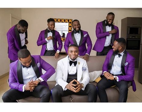 Groomsmen Attire Purple, Purple Groomsmen, Purple Turquoise Wedding, Tuxedo Wedding Groomsmen, Blue Purple Wedding, Purple And Green Wedding, Wedding Groomsmen Attire, Purple And Gold Wedding, Purple Wedding Dress