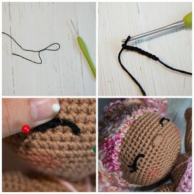 Best Amigurumi Tips and Tricks for Doll Faces - thefriendlyredfox.com Crochet Doll Face, Amigurumi Tips, Tutorial Amigurumi, Crochet Eyes, Doll Faces, Crochet Faces, Easy Crochet Projects, Crochet Amigurumi Free, Patterns Ideas