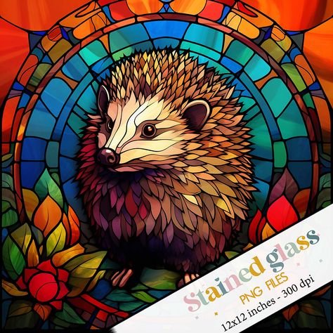 Hedgehog Template, Glass Png, Stained Glass Pattern, Hedgehog Art, Glass Pattern, Faux Stained Glass, Stained Glass Patterns, Stained Glass Art, Art Work