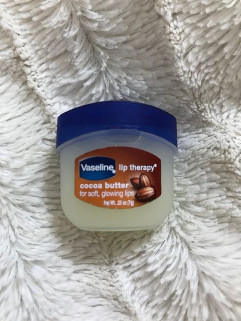 Vaseline Cocoa Butter Aesthetic, Coco Butter Lip Balm, Coco Vaseline, Vaseline Lip Therapy Cocoa Butter, Vaseline Cocoa Butter, Vaseline Lip Therapy, Makeup Bag Essentials, Beautiful Skin Care, Body Care Routine