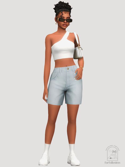 Sims 4 Cc Women Pjs, Sims 4 Modern Clothes Cc, Sims 4 Cc Linen Pants, Summer Outfits Sims 4 Cc, Jorts Sims Cc, Sims 4 Cc Basics, Sims 4 Cc Basic Clothes, Sims 4 Cc Denim, Penny Pizzazz