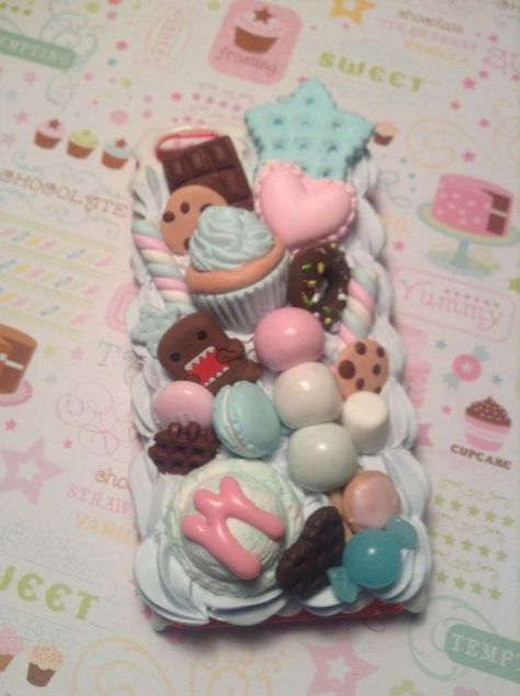 Decoden Ideas, Decoden Projects, Domo Kun, Decoden Diy, Kawaii Iphone Case, Decoden Case, Decoden Phone Case, Diy Case, Diy Iphone Case