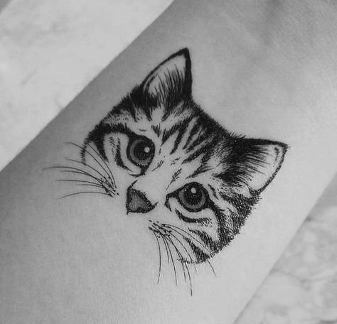 Tattoo, cool tattoo ideas, tattoo design, cat tattoo, flower tattoo, wrist tattoo, floral tattoo Kitten Tattoo, Kitty Tattoos, Shape Tattoo, Muster Tattoos, Cat Tattoo Designs, Geniale Tattoos, Brain Freeze, Tattoo Life, Pattern Tattoo