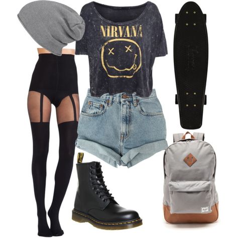 Soft grunge summer by xxcakeafxx on Polyvore featuring polyvore, fashion, style, CO, Pretty Polly, Levi's, Dr. Martens and Herschel Supply Co. Author Aesthetic, Richie Tozier, Soft Grunge Outfits, Grunge Summer, Soft Grunge Aesthetic, Tokyo Street Fashion, Style Indie, Clueless Outfits, Hipster Outfits