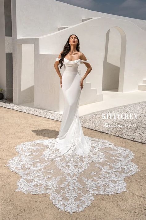 Barcelona - Kitty Chen Wedding Collection | Kitty Chen Kitty Chen Wedding Dress, Kitty Chen, Wedding 2025, Wedding Collection, Dream Wedding Dresses, Tan Color, Toffee, Diamond White, Veil