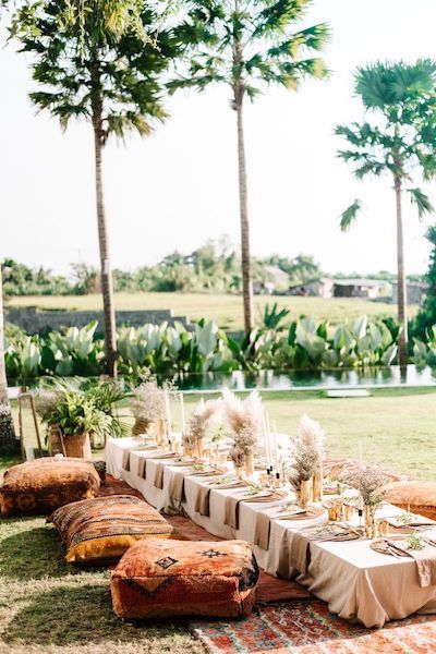 Bridal Shower Theme Ideas, Mexican Fiesta Bridal Shower, Backyard Boho, Boho Brunch, Boho Themed Party, Backyard Bridal Showers, Backyard Picnic, Tropical Bridal Showers, Tropical Bridal