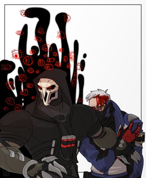 Reaper - Soldier 76 Reaper Overwatch, Jack Morrison, Dragon Age Funny, Overwatch Hanzo, Overwatch Reaper, Overwatch Funny, Soldier 76, Overwatch Memes, Overwatch Comic