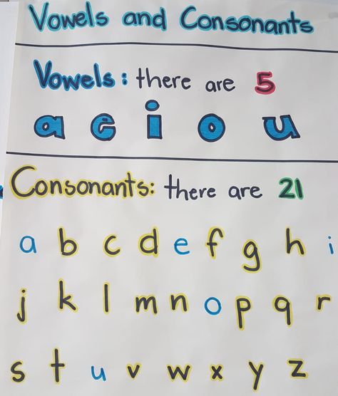 Vowels and consonants Vowels Vs Consonants, Vowels Consonants Chart, Consonant And Vowel Anchor Chart, Vowels And Consonants Worksheets Grade 1, Vowels And Consonants Chart, Vowels And Consonants Worksheets, Consonants Worksheets, Vowel Anchor Chart, Vowel And Consonant