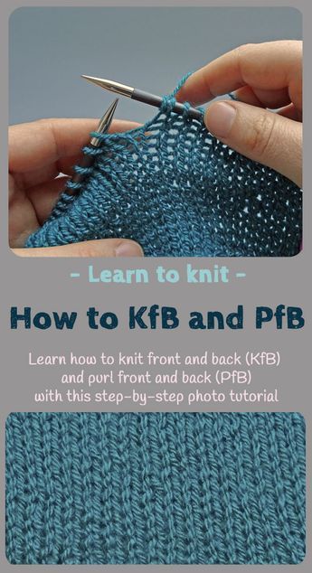 Knit Front And Back, Knitting Increase, Knitting Hacks, Bamboo Knitting Needles, Learn To Knit, Knitting Help, Knitting Stitches Tutorial, Knitting Basics, Knitting Tips