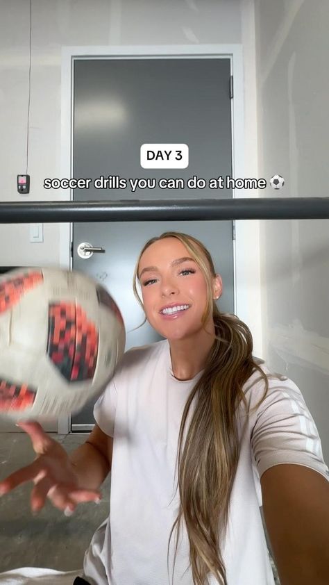 Soccer drills you can do at home DAY 3! #soccer #soccergirl #soccerdrills