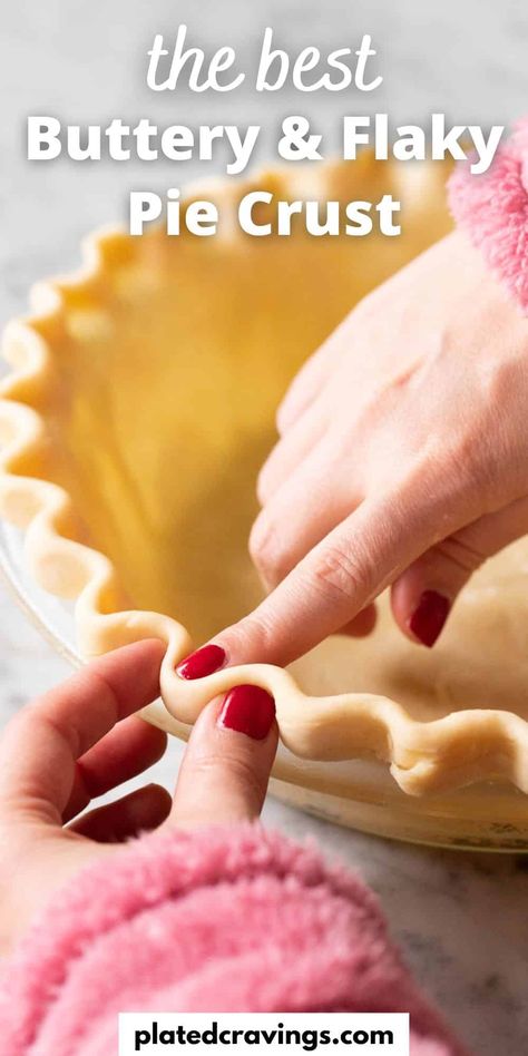 This easy buttery flaky pie crust made with butter and shortening turns out perfect every time and has the best taste and texture. Vodka Pie Crust, Lard Pie Crust, Lard Recipe, Pie Crust With Butter, Buttery Flaky Pie Crust, Best Pie Crust Recipe, Perfect Pie Crust Recipe, Flaky Pie Crust Recipe, Pie Crust Recipe Easy