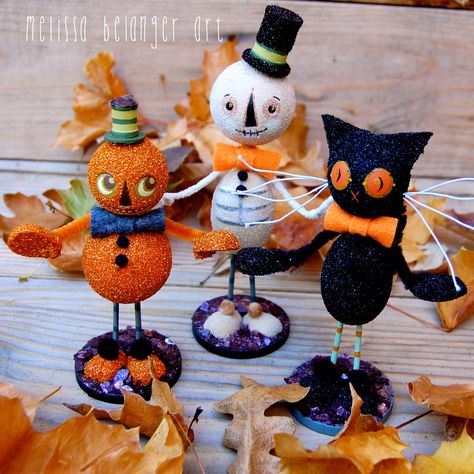 Melissa Belanger: studio d' art: Ghoultide Goodies Melissa Belanger Art, Melissa Belanger, Scary Cute, Halloween Things, Crafts Decor, Paper Clay, Things To Make, Happy Halloween, Novelty Christmas