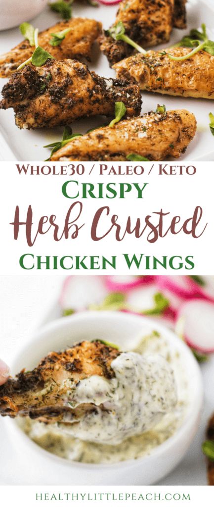 Herb Crusted Chicken Wings - Healthy Little Peach Keto Wings, Herb Crusted Chicken, Cooking Spaghetti, Cooking Chicken, Starting Keto Diet, Crusted Chicken, Paleo Chicken, Paleo Whole 30, Wing Recipes