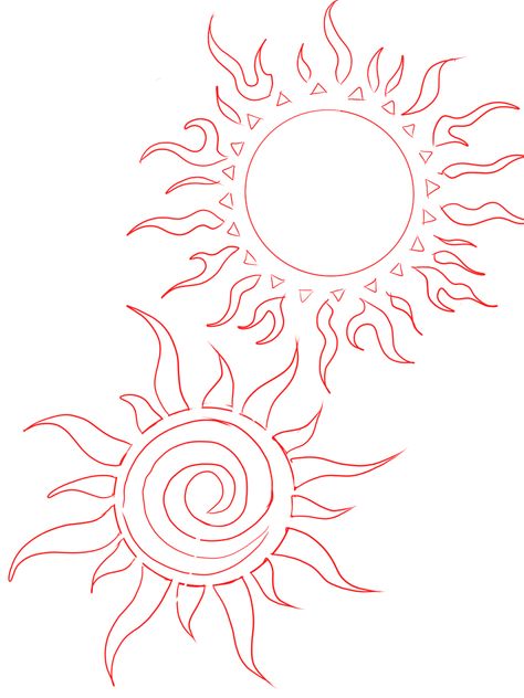 Mosaic Sun Tattoo, Abstract Sun Drawing, Wavy Sun Tattoo, Two Suns Tattoo, Swirl Sun Tattoo, Swirly Sun Tattoo, Sun Tattoo Stencil, Abstract Sun Tattoo, Boho Sun Tattoo