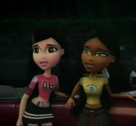 Jade And Sasha Bratz, Sasha And Jade Bratz, Bratz Movie Cartoon, Bratz Show, Brats Aesthetic, Bratz Pixiez, Bratz Fashion Pixiez, Bratz Pfp, Jade Bratz