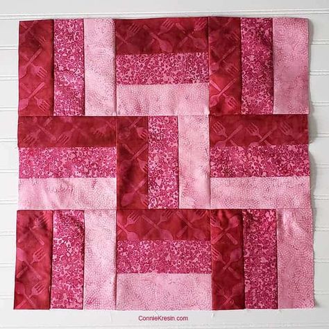 Quilt Blocks Easy Free Pattern, Rail Quilt, Block Quilt Ideas, Lace Lampshade, Rail Fence Quilt, Rag Quilt Patterns, Quilt Blocks Easy, 9 Patch Quilt, Electric Quilt