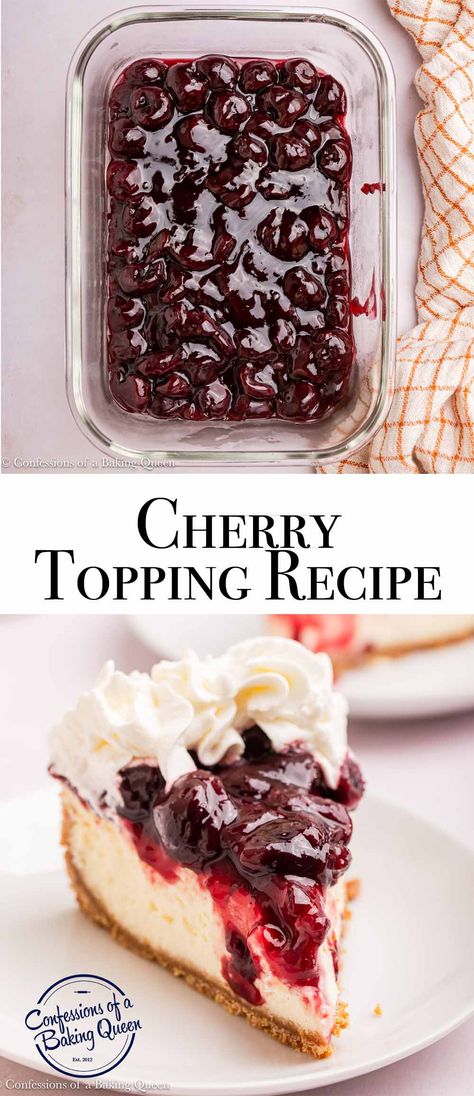 This delicious cherry sauce is the perfect topping for desserts like ice cream or cheesecake. With only a few ingredients and minimal cooking time, this homemade recipe is easy and quick to make. Cherry Topping For Cheesecake, Topping For Cheesecake, Summer Fruit Recipes, Compound Butters, Cherry Hand Pies, Fall Favorites Recipes, Sweet Sauces, Cherry Topping, Fruit Appetizers